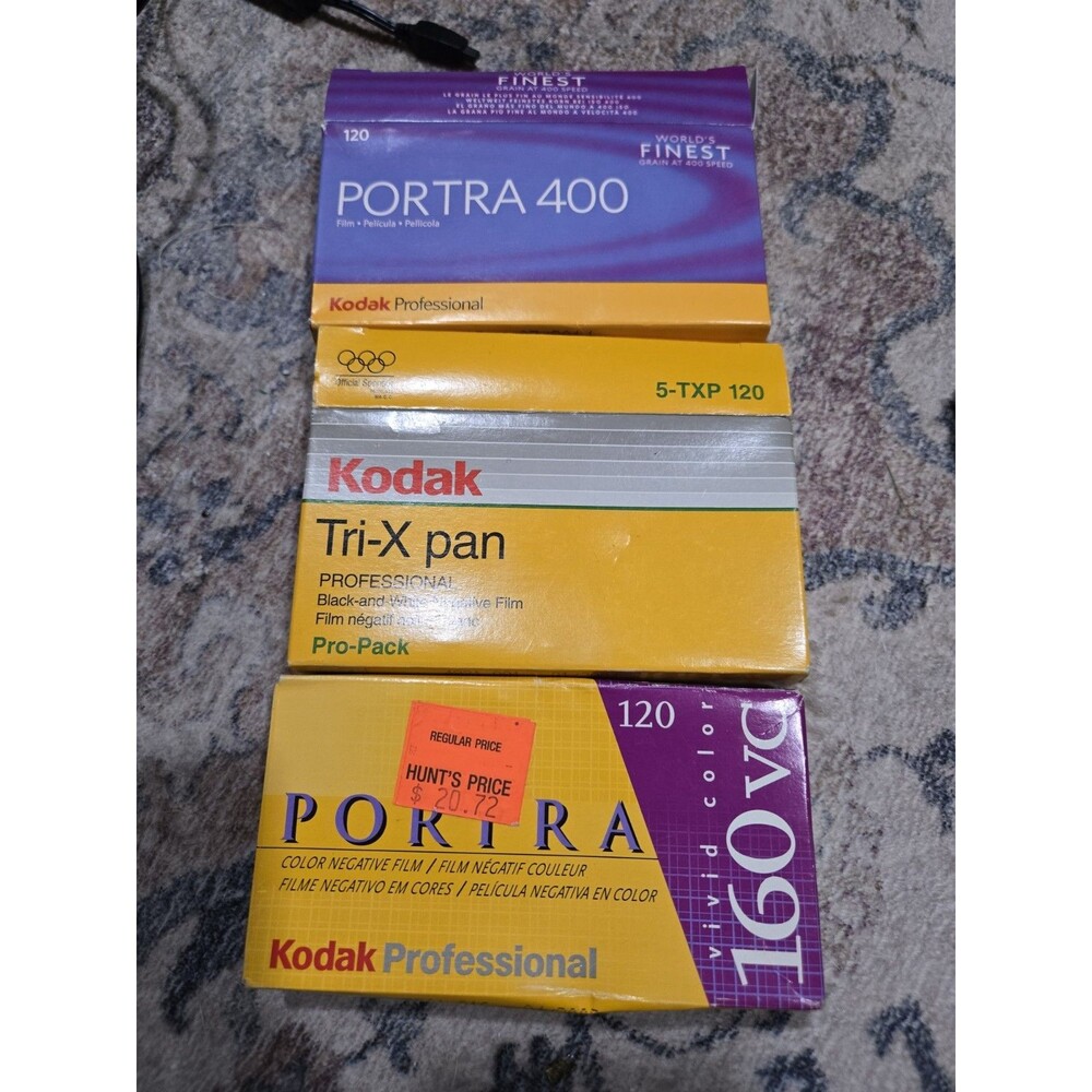 Kodak 3 Boxes 1-Black And White / 2 Color Expired Film 120